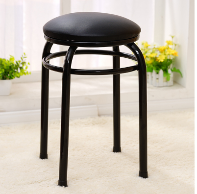 Factory special new soft leather round stool curved wood garden stool stool training chair dining stool computer chair