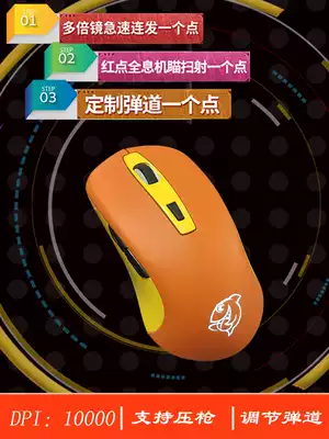 Fighting fish game Mouse wired mechanical e-sports dedicated notebook computer office universal Jedi survival physics pressure gun no back seat CF luminous pink girl macro 125 return Internet cafe