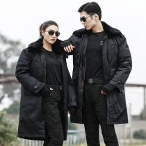 Winter long military cotton coat men thick long cotton coat work cold clothing waterproof security coat cotton suit