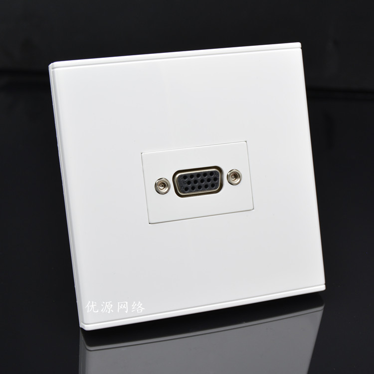 Type 86 VGA computer projector video jack panel multimedia switch panel mother to mother extension cord socket-Taobao