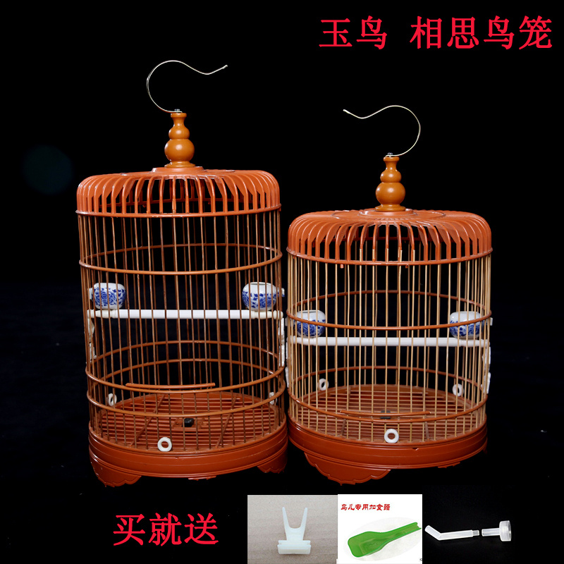 New Steel Steel Bird Bird Lồng tròn Mắt trắng Ngọc chim Siskin Acar Sparrow Chim nhỏ Lồng chim Phụ kiện - Chim & Chăm sóc chim Supplies