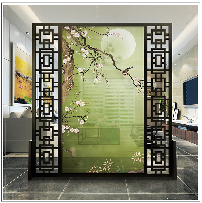 Trung Quốc màn hình phân vùng phòng khách hiên thời trang cổ điển phòng khách gỗ rắn văn phòng rỗng màn hình hiện đại tối giản di động - Màn hình / Cửa sổ mẫu khung bảo vệ cửa sổ bằng gỗ