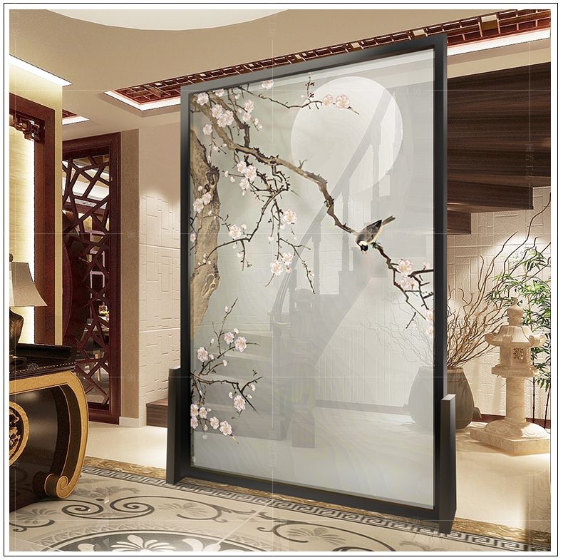 Trung Quốc màn hình phân vùng phòng khách hiên thời trang cổ điển phòng khách gỗ rắn văn phòng rỗng màn hình hiện đại tối giản di động - Màn hình / Cửa sổ mẫu khung bảo vệ cửa sổ bằng gỗ