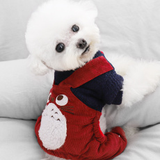 Одежда для животных 狗狗衣服秋冬装泰迪博美比熊宠物冬季小型犬法斗保暖背带裤四脚衣 Peta
