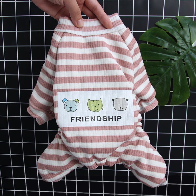 Pet Dog Dog Clothes Spring Summer Clothing Little Teddy Four-legged Clothing with Bear Puppies Gidola Four-legged Puppies