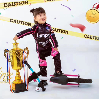 Cool Eva Customized Autumn Winter Children Long Sleeve Riding Wheel Slip Balance Car Performance Race Car Service Speed Dry Warm Plus Suede Suit