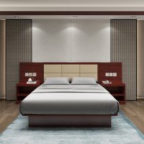 Hotel furniture standard room full set of bed chain custom homestay apartment room express hotel rental room single room double bed