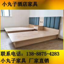 Hotel hotel room furniture Kunming famous bed apartment hotel rental room standard room full set soft bag single double bed
