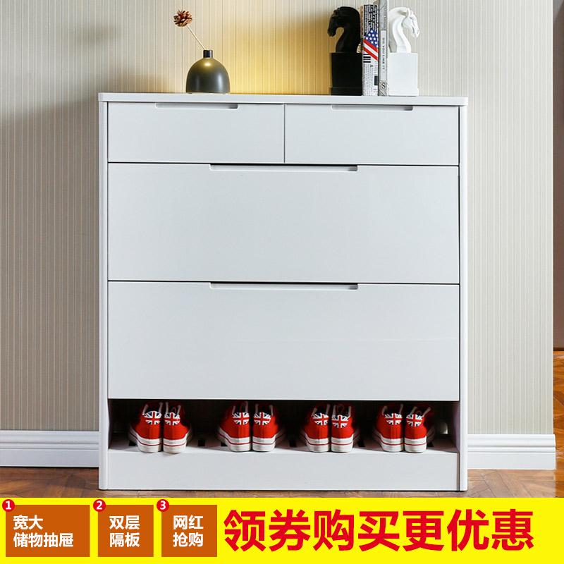 Shoe Cabinet Simple Modern European Style Paint Fashion Flip Multi