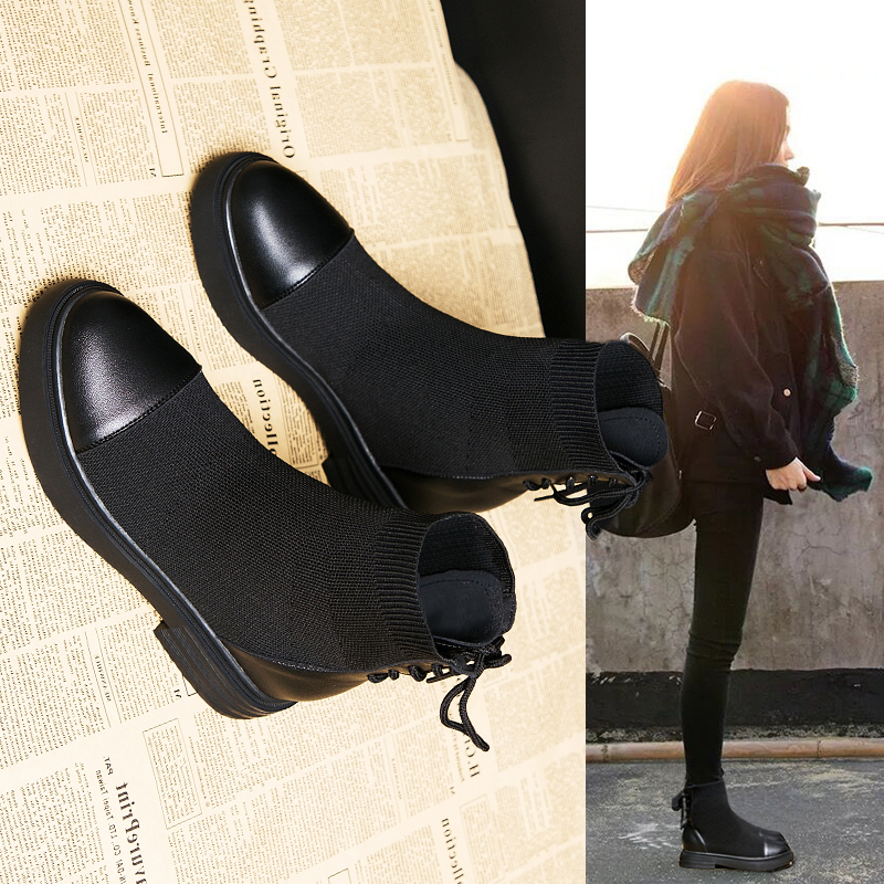 Net red skinny short boots women's 2021 new autumn all-match women's shoes single boots winter British style Martin boots