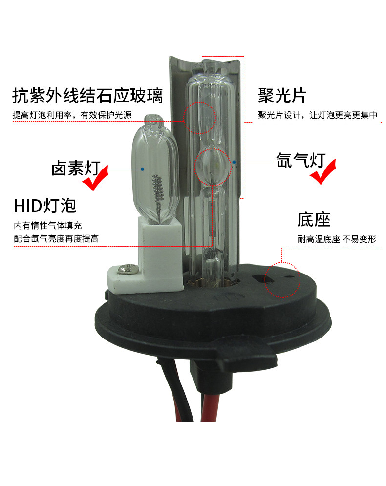 24V truck HID car xenon headlight H4-2 far xenon near halogen xenon bulb with halogen lamp super bright modified 65W