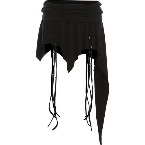 KLIOU Черная цветная дизайнерская юбка, мини-юбка, высокая талия, тренд сезона, по фигуре