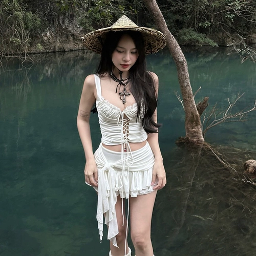 KLIOU Топ с чашечками, универсальная юбка, комплект, по фигуре