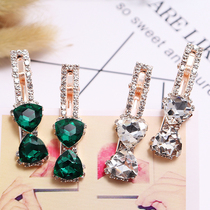 Korean hair clip Hair jewelry Adult headdress Hair clip bangs clip word clip Rhinestone bow clip edge clip
