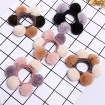Hair ball hair ring head rope adult Korean autumn and winter hair rope cute Macron color small fresh girl super cute wild