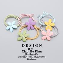 Head rope Hairband hair rope leather sleeve rubber band Korean hipster simple personality ponytail cute little flowers tie hair