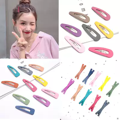 Hairpin female Korean simple headdress Liuhai hairpin word clip Candy color small clip hair accessories adult hairpin clip