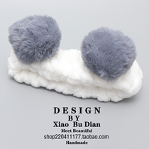 Korean cute simple mask hair strap tie headgear wash hair hoop net red hair card headscarf women headgear hair bundle