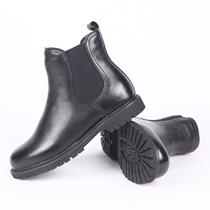 3516 winter wool warm Chelsea boots Genuine leather high-top cotton shoes Snow non-slip cotton boots Mom shoes boots