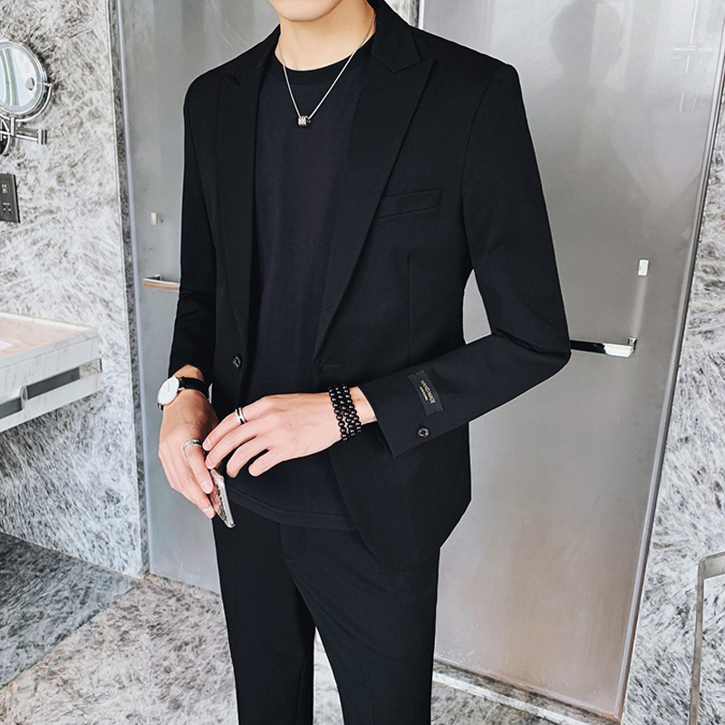 Autumn new suit suit suit male handsome youth Korean tide student leisure business slim suit suit jacket