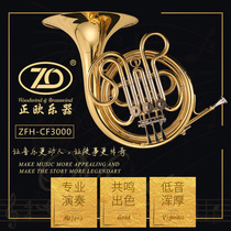 Zhengou Instruments de Musique ZFH-CF3000 cor français en F clé laque or étudiant avancé trois touches simple rangée cor français