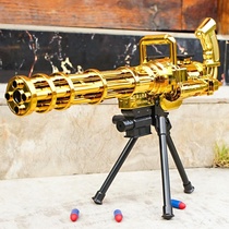 Gold Gatlin purgatory machine gun soft egg gun continuous model simulation Jatlin big pineapple manual 12 years old