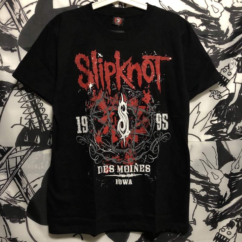[Thai Version] Slipknot Band Imported from Thailand, Metal Rock, European and American Retro Short-Sleeved T-Shirt C-1