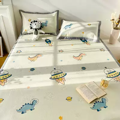 Class A mat children 1 2m Cartoon 1 5 upper and lower bed Ice Silk 0 9M air conditioning soft mat breathable 1 8 washable
