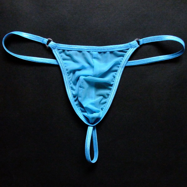 Quần nam Thong Sexy T Quần nam lưới trong suốt Thắt lưng túi thấp phối cảnh Fine Slim Thin Hips T-327 quần lót nam dành cho tuổi 12