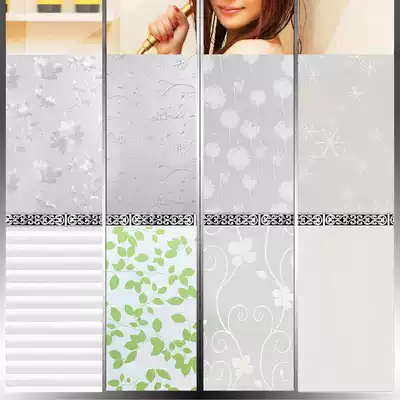 Thickened glass sticker transparent opacification room electrostatic frosted glass film window sticker blackout bedroom