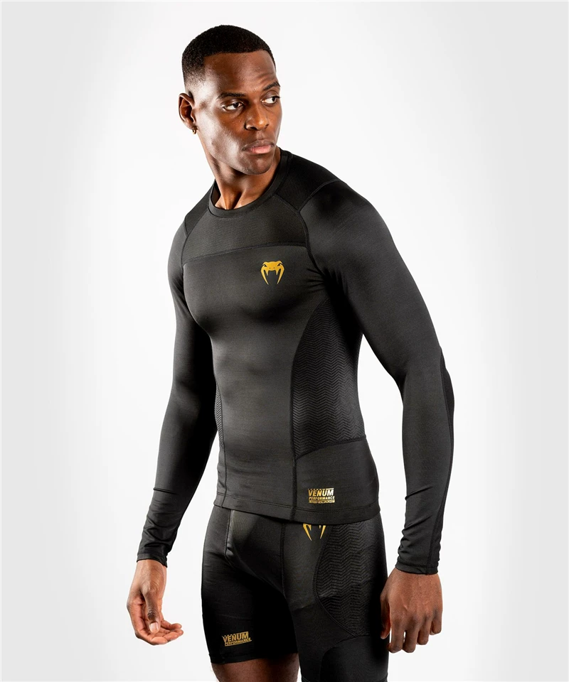 Рашгард Venum G-Fit спортивная компрессийная футболка с длинным рукавом, плотная защита от натирания