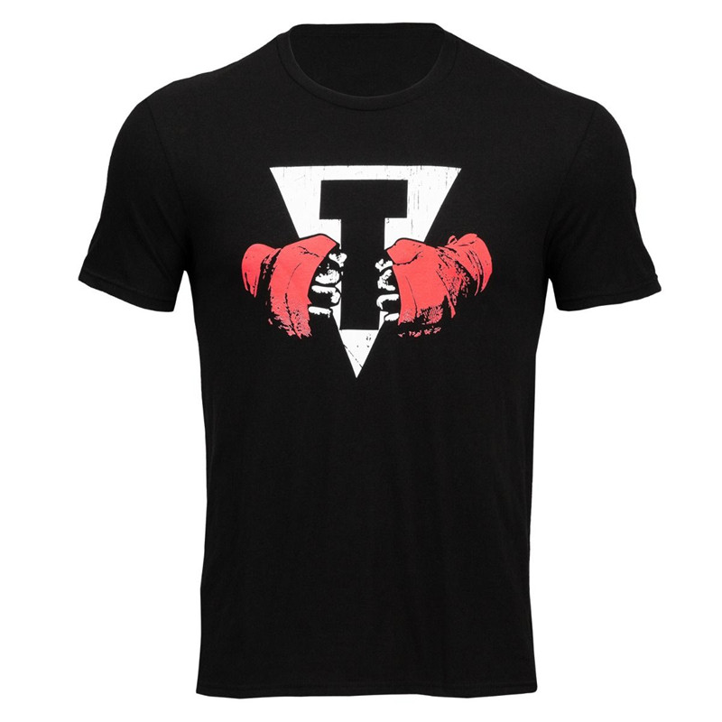 TITLE Boxing Wrapped Fists Boxing T-shirt Sports Casual Thin T-shirt boxing suit