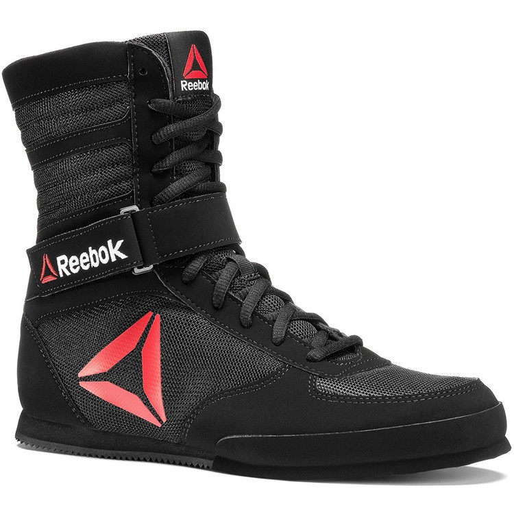 reebok boxing boots black and red