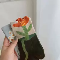 Ник носки маленький свежий ролл -дизайн цветочного дизайна Японский универсальный сложенный сложен