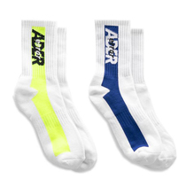 Nick Socks Socks ADER ERROR fluorescent green stripes color matching medium Socks Net Red matching men and women tide Socks