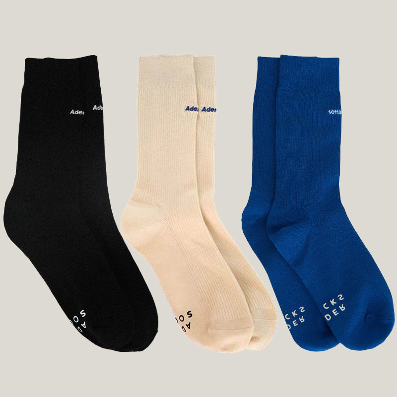 Nick Socks socks ADER ERROR double needle female embroidered cotton tide socks male and Korean designer