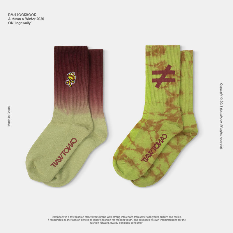 Nick Socks William Chan with the same tie-dyed socks ins tide tube socks Flytrap Japanese non-canotwait