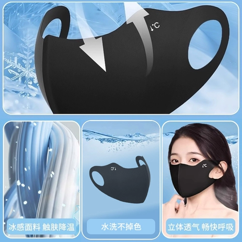 Летняя легкая и тонкая трехмерная шелковая дышащая медицинская маска, не оставляет следов, защита от солнца, защита глаз, 3D, УФ-защита