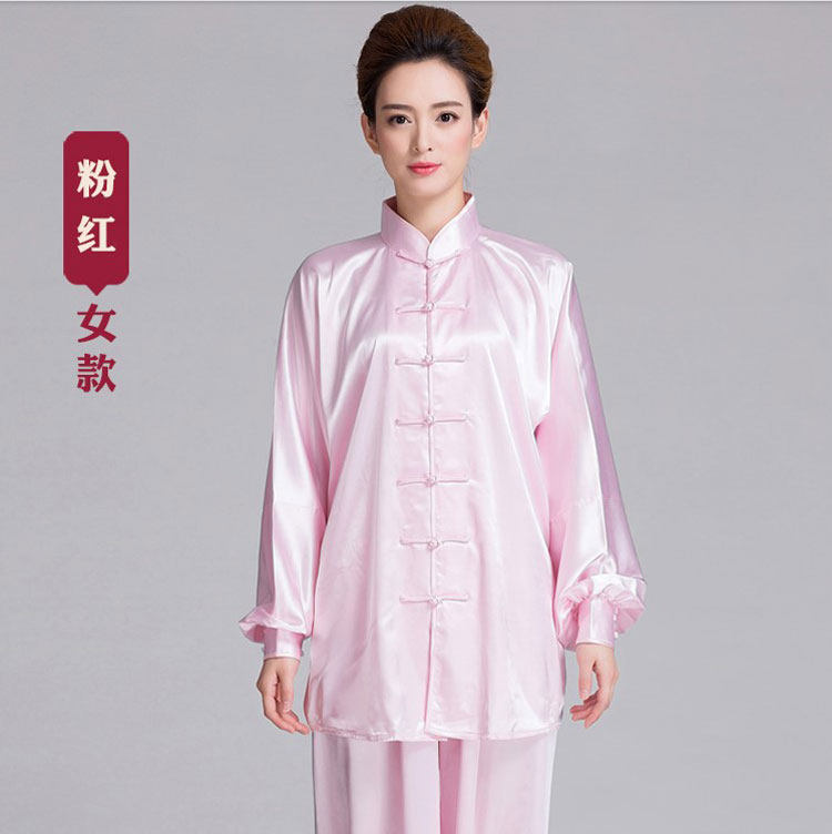 Chenjiagou Tai Chi clothing South Korean silk spring and summer Chinese style male and female young students middle-aged and elderly performance competition simulation silk