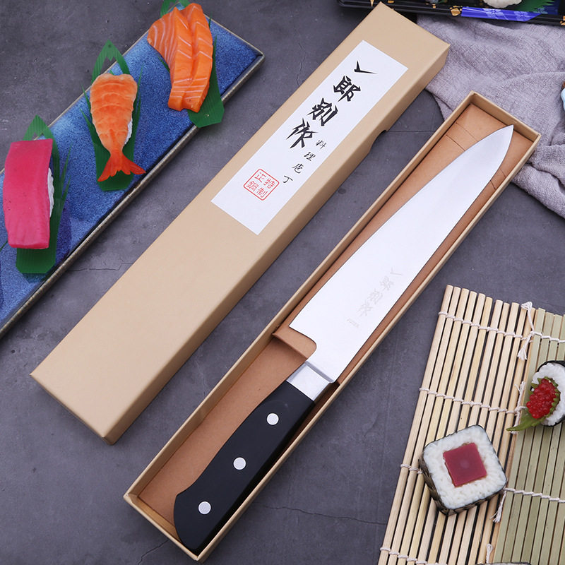 High-end Japanese-style salmon knife sashimi sushi knife Western-style chef's cooking knife beef knife knife slice fruit knife