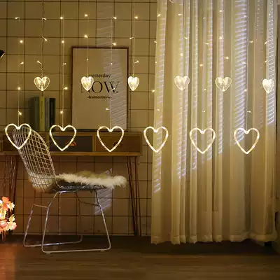 Curtain lights, LED star lights, lantern lights, flashing lights, string lights, starry room decoration, girl heart lights, room dormitory