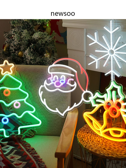 New Christmas atmosphere decorative lights acrylic painted suction cup hanging lights led lights Christmas night lights