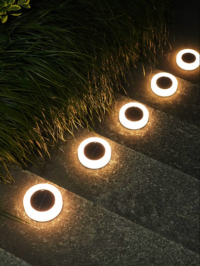 LED ultra-bright lawn underground light home solar outdoor garden LED waterproof landscape decoration courtyard stair light