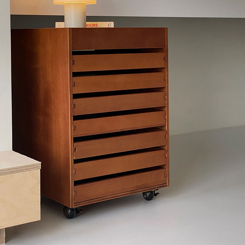 Solid Wood Mobile Drawer-Type File Storage Cabinet Nordic Office Study Home Japanese-Style Storage Under-Desk Shelf Solid Wood Mobile Drawer-Type File Storage Cabinet Nordic Office Study Home Japanese-Style Storage Under-Desk Shelf