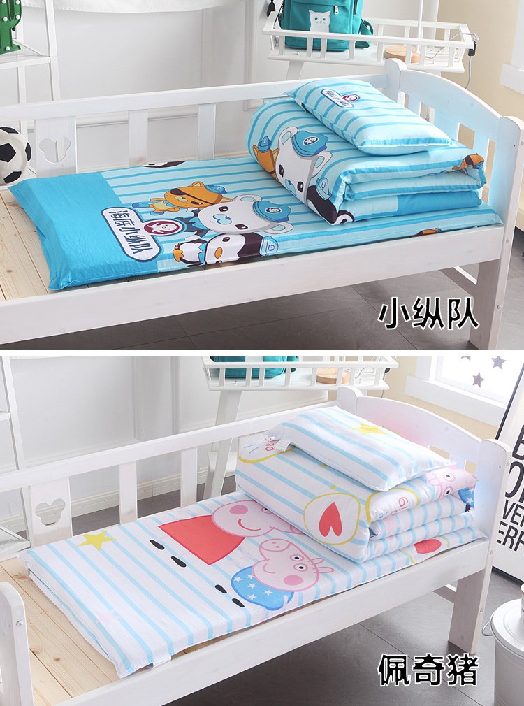 Mẫu giáo chăn ga gối đệm ba mảnh cho bé ngủ cho bé ngủ trưa 	bộ chăn ga gối hình cho bé gái	