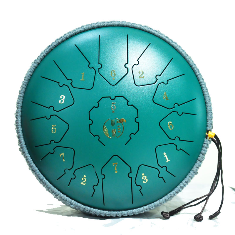 Empty Heart-drum Chic Steel Tongue Drum 12 Inch Yoga Drum Beginner Recommendation Professional Playing a Hand Dish Drum