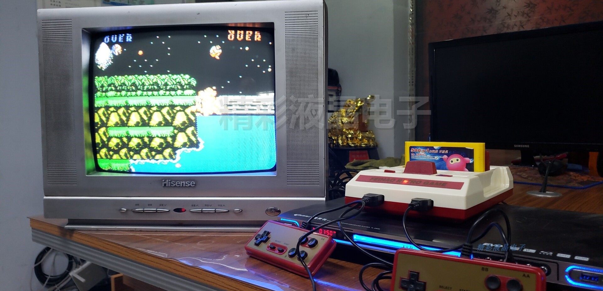 Can play the old 14-inch color TV Dining Room Bar Nostalgic decoration can pick up the tabby old color TV