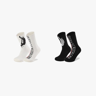 FVVO 23SS new solid-color logo skate socks, trendy street hip-hop mid-calf socks, and Chinese trend sports long socks
