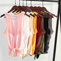 Yoga blouse summer thin style outside hollow beauty back sexy T-shirt loose sports vest fitness Jacket Women