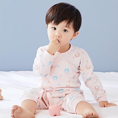 十月结晶婴儿衣服初生婴幼儿连体衣夏季装满月百天宝宝哈衣和尚服